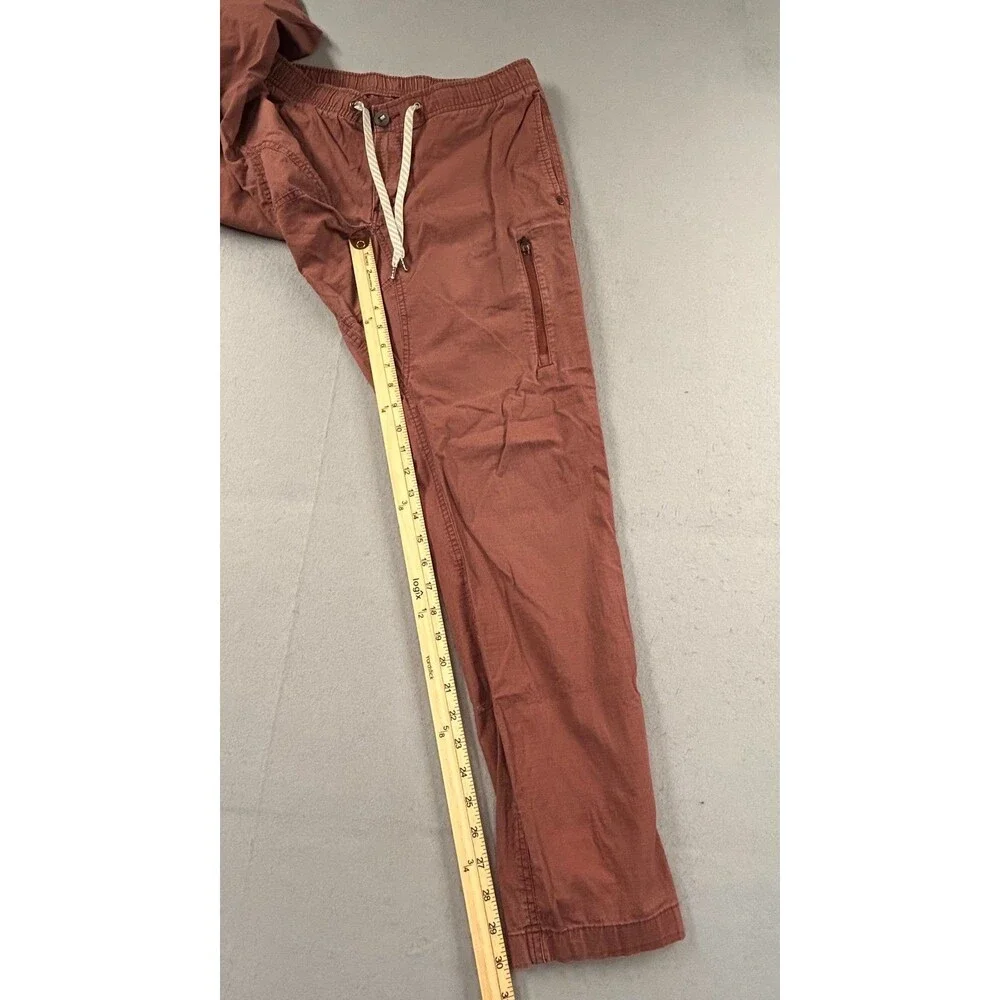 Vuori Men’s Ripstop Pants Brick Red Organic Cotton Climber